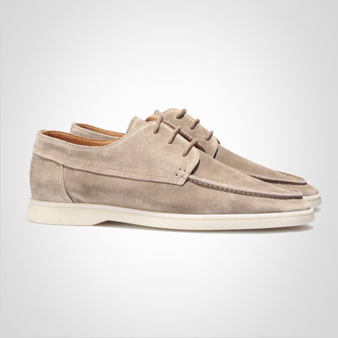 Men’s Suede Shoes – Low-Top Lace-Up – Moc Toe – Casual Versatile Fit