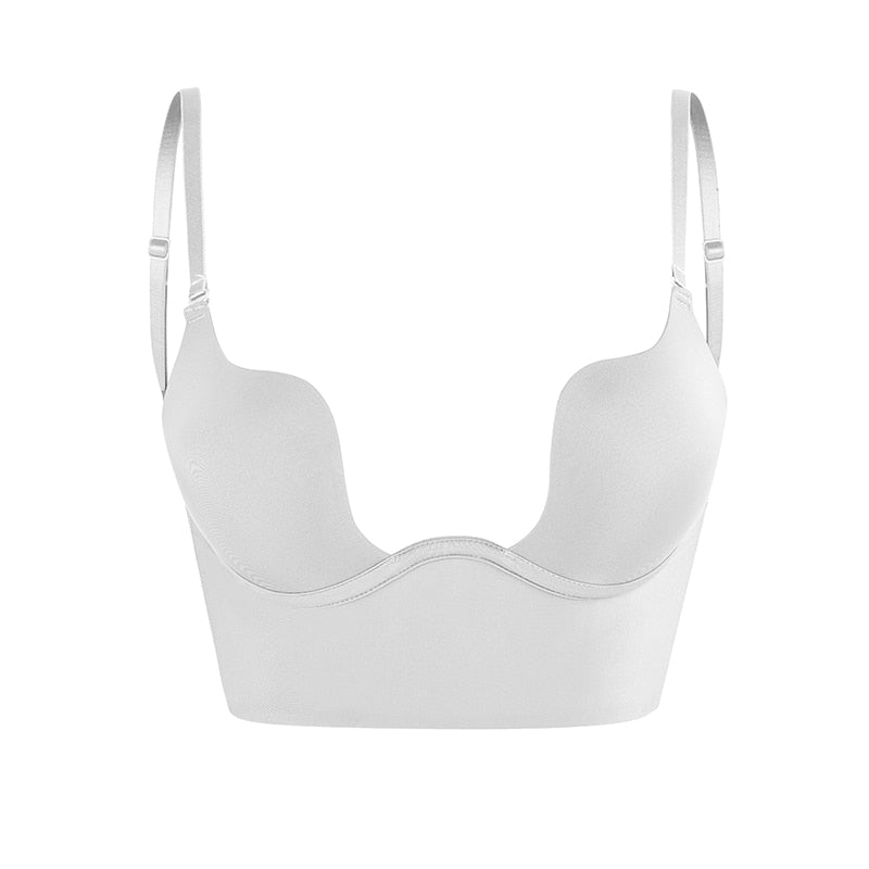 Women’s Backless Bra – Underwire Support – Seamless Fit – Adjustable Clear Straps