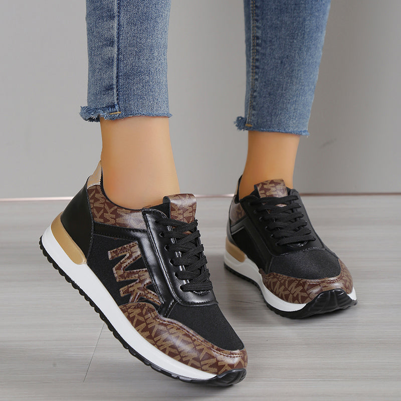 Women’s Sneakers – Low-Top Mesh – Cushioned Sole – Casual Athletic Fit