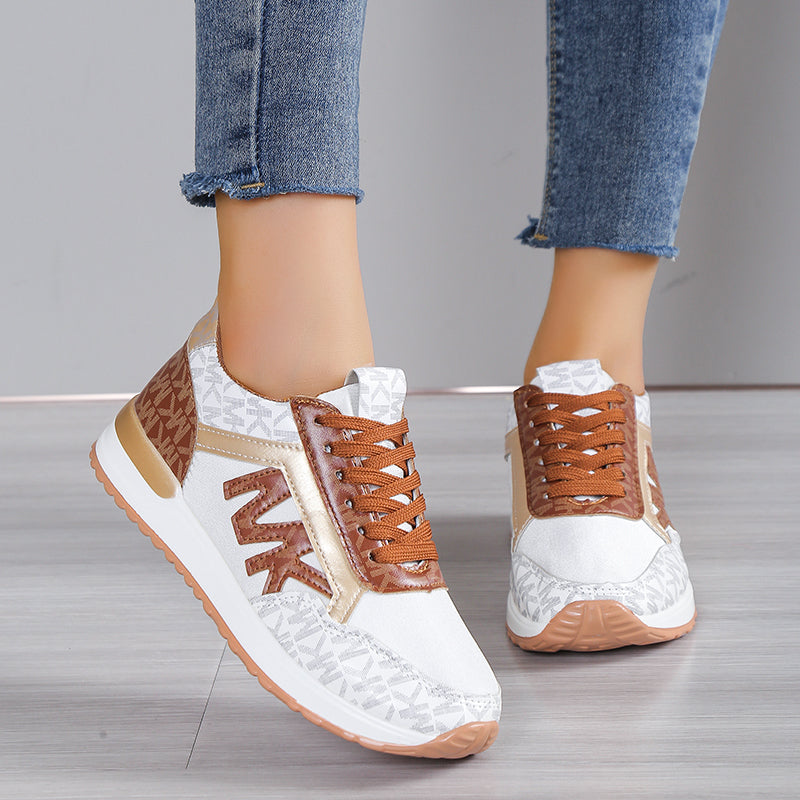Women’s Sneakers – Low-Top Mesh – Cushioned Sole – Casual Athletic Fit