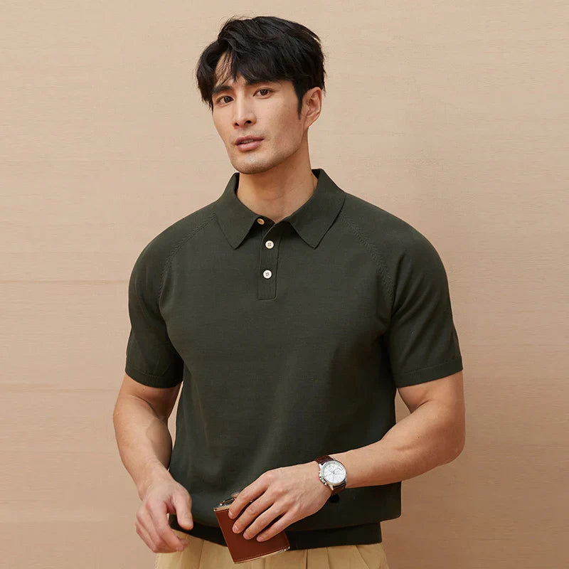 Men’s Polo Shirt – Tailored Fit – Soft Knit Cotton – Short Sleeve Classic Collar