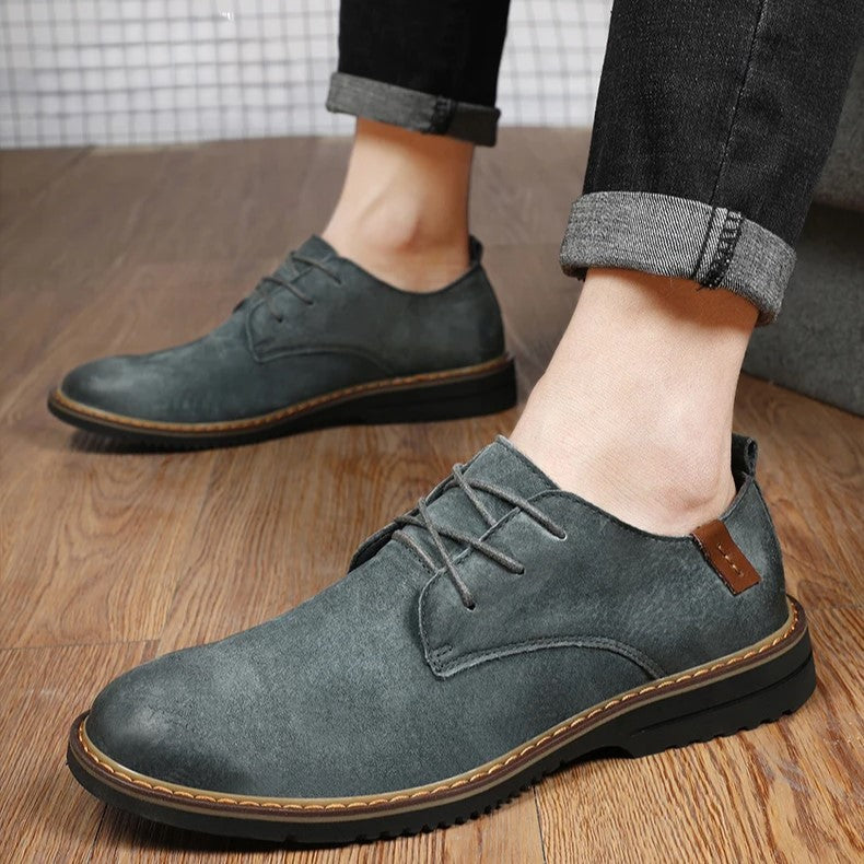 Men’s Formal Dress Shoes – Leather Oxford – Closed Lace – Classic Fit – Polished Finish