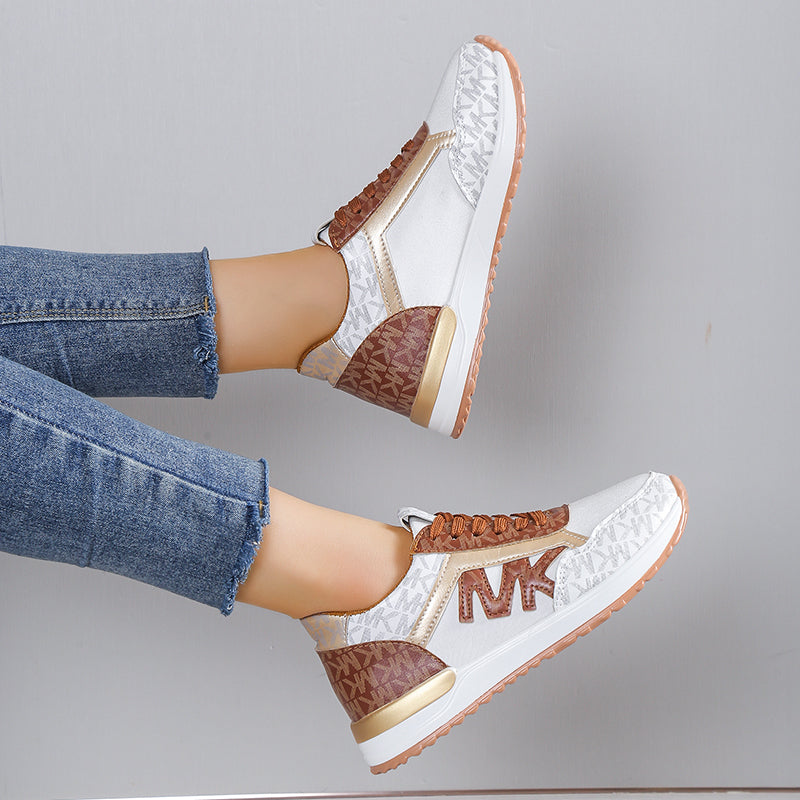 Women’s Sneakers – Low-Top Mesh – Cushioned Sole – Casual Athletic Fit