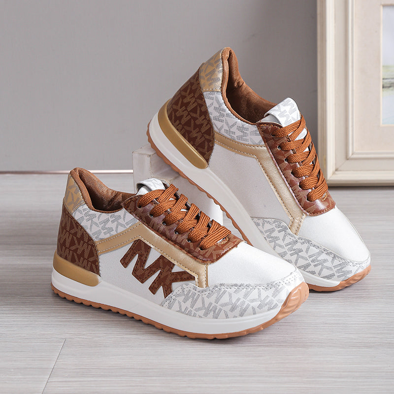Women’s Sneakers – Low-Top Mesh – Cushioned Sole – Casual Athletic Fit
