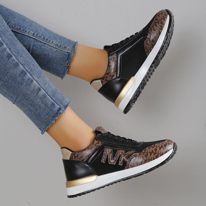 Women’s Sneakers – Low-Top Mesh – Cushioned Sole – Casual Athletic Fit