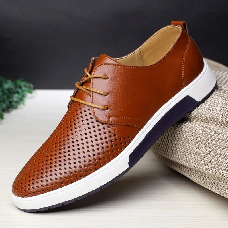 Men’s Lace-Up Sneakers – Supportive Fit – Streamlined Design – Cushioned Rubber Sole