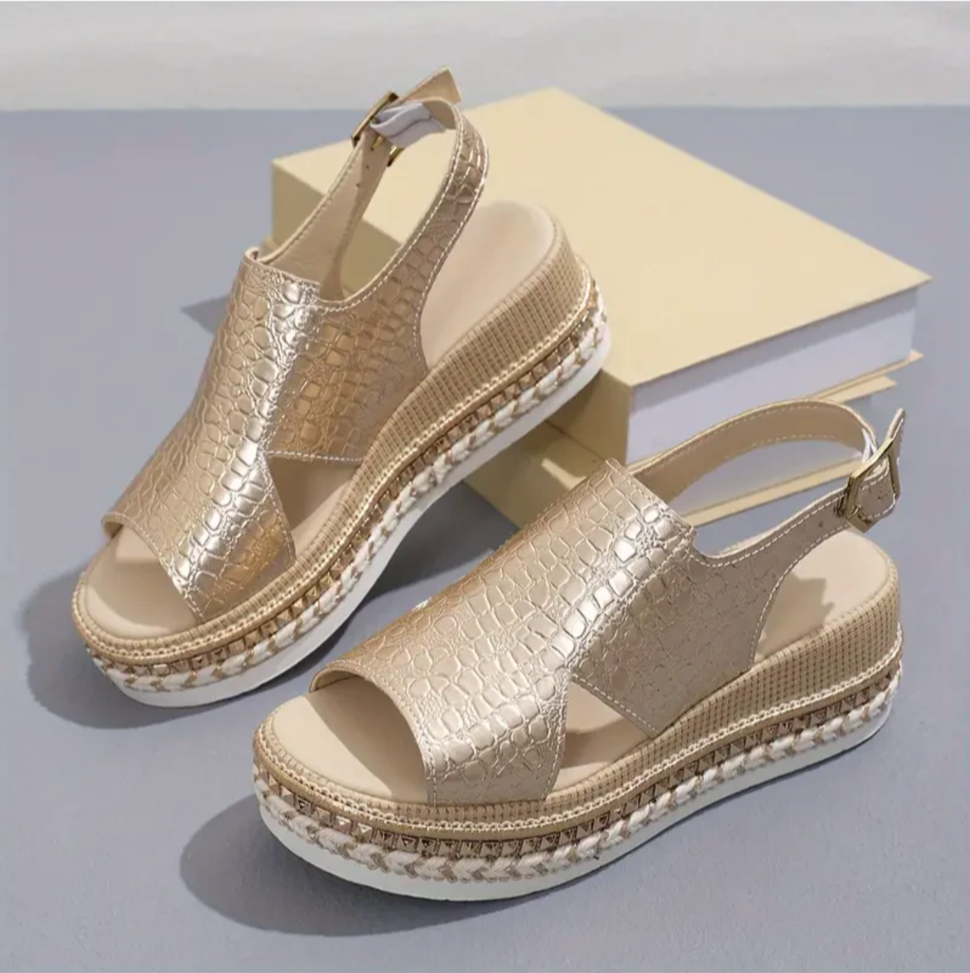 Women’s Platform Sandals – Orthopedic Support – Slingback Strap