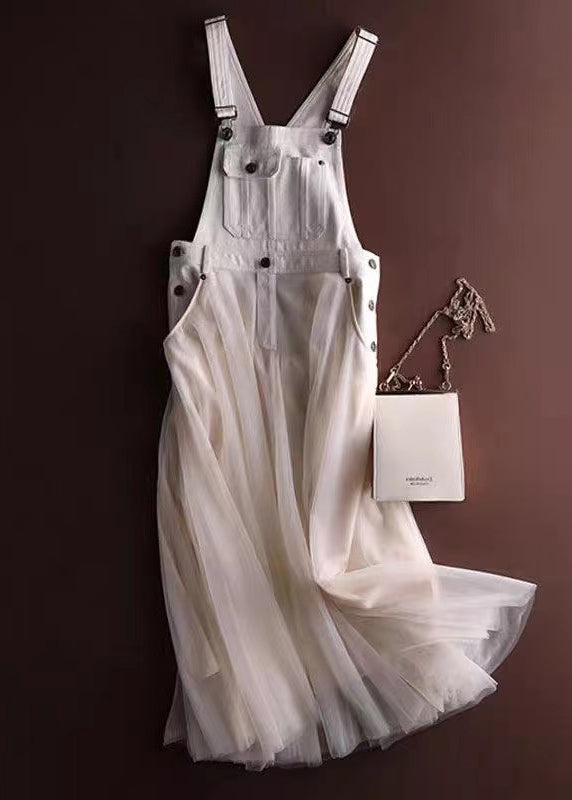 Women’s Suspender Skirt – A-line Fit – Structured Bodice – Layered Tulle Skirt – Midi Length