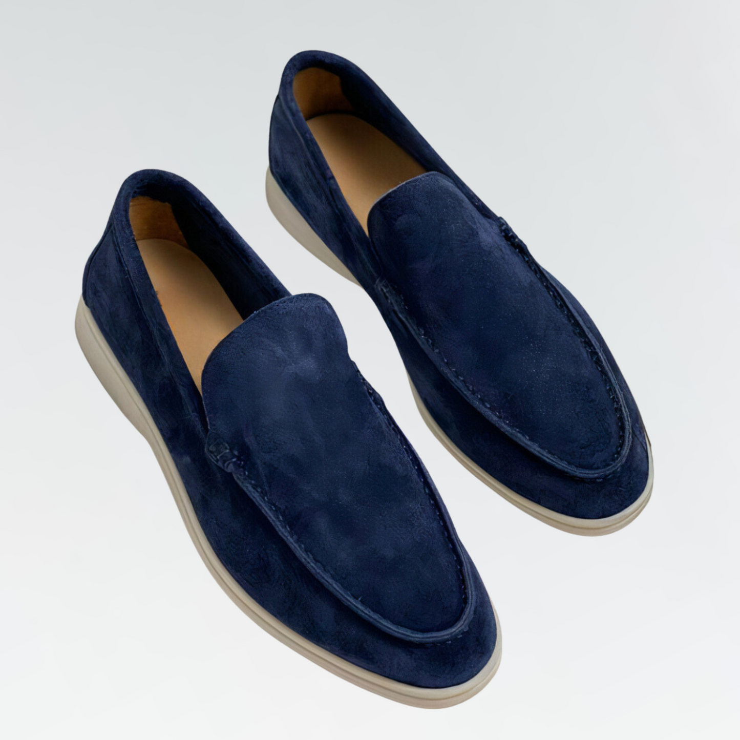 Men’s Leather Loafers – Vintage Suede – Slip-On Classic Fit – Smart Casual Shoe