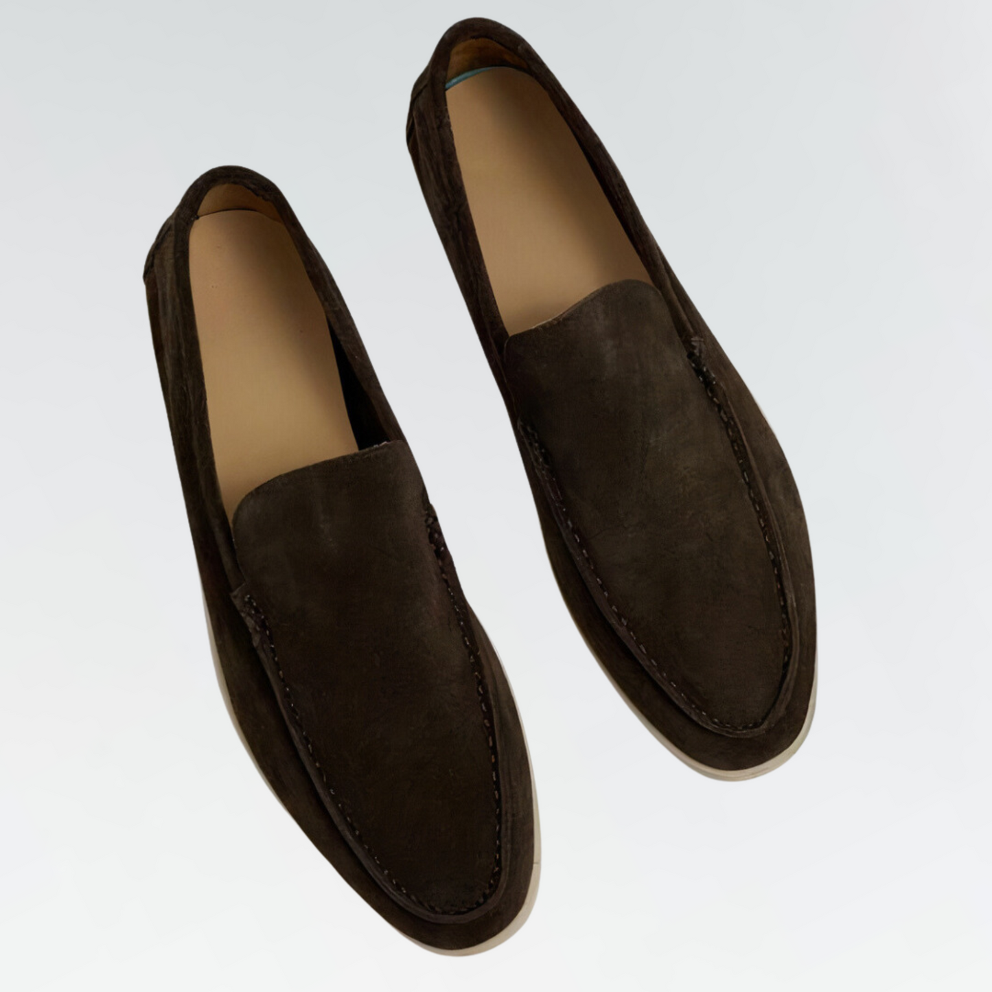 Men’s Leather Loafers – Vintage Suede – Slip-On Classic Fit – Smart Casual Shoe