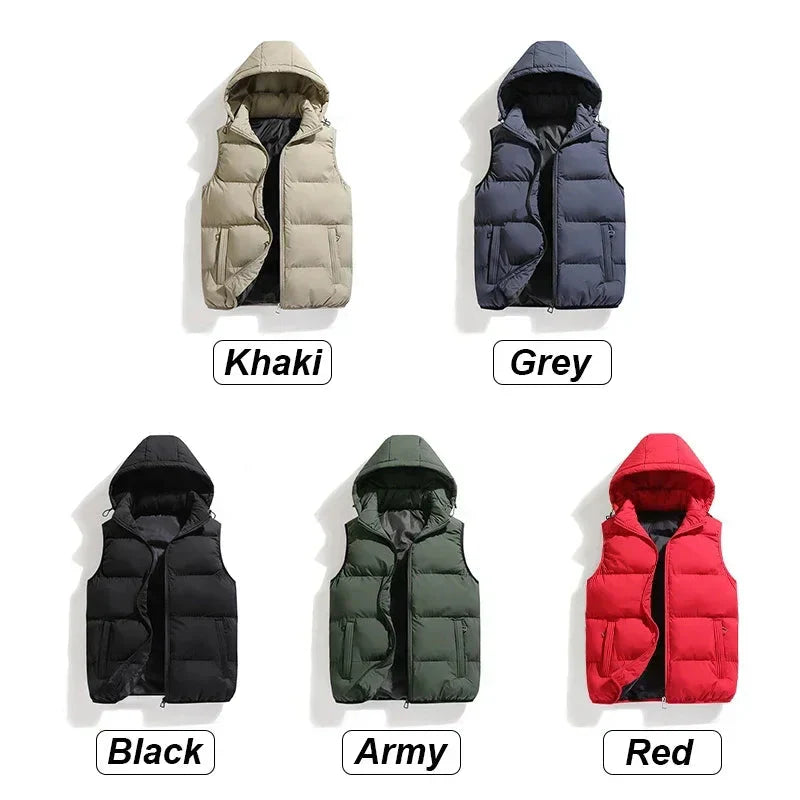 Warm Sleeveless Jacket | Stylish Winter Coat with Detachable Hood