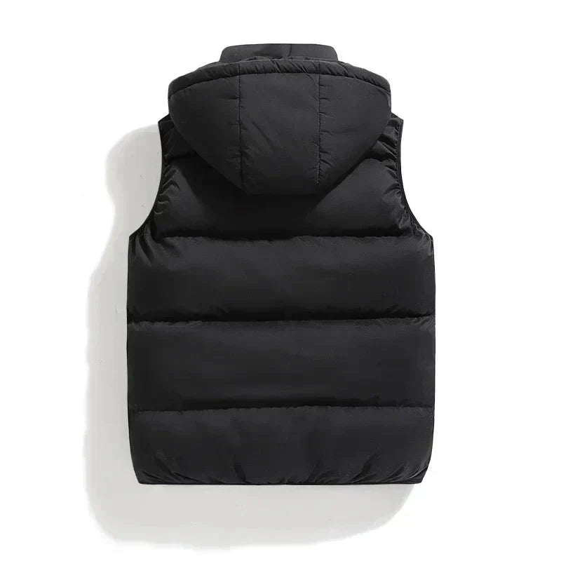 Warm Sleeveless Jacket | Stylish Winter Coat with Detachable Hood