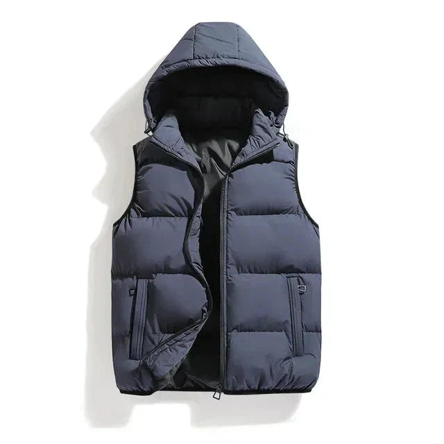 Warm Sleeveless Jacket | Stylish Winter Coat with Detachable Hood