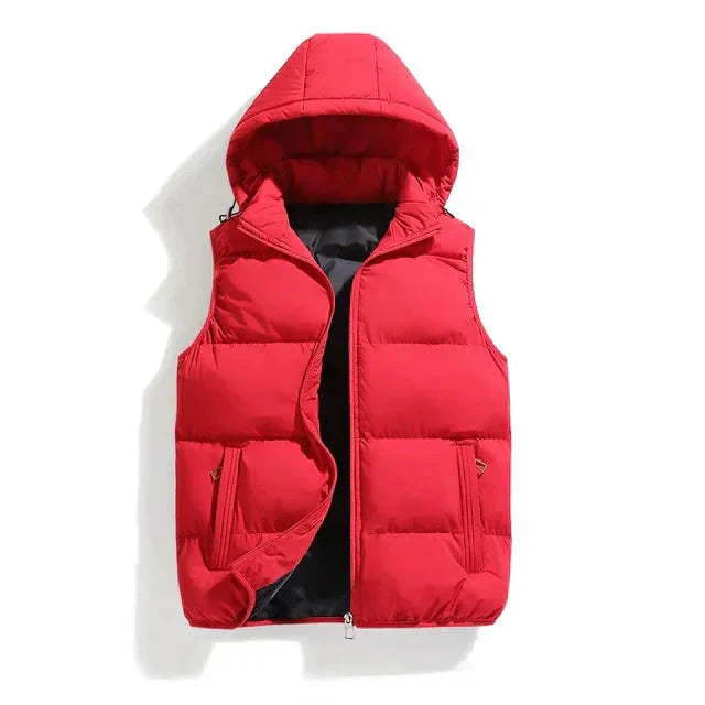 Warm Sleeveless Jacket | Stylish Winter Coat with Detachable Hood