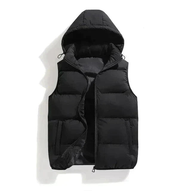 Warm Sleeveless Jacket | Stylish Winter Coat with Detachable Hood