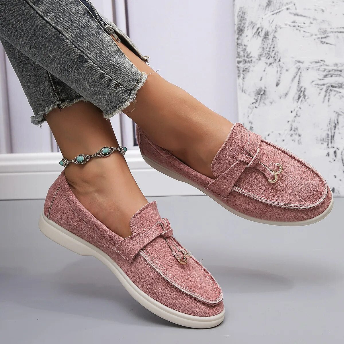 Women’s Slip-On Shoes – Sleek Fit – Soft Textured Upper – Casual Everyday Wear