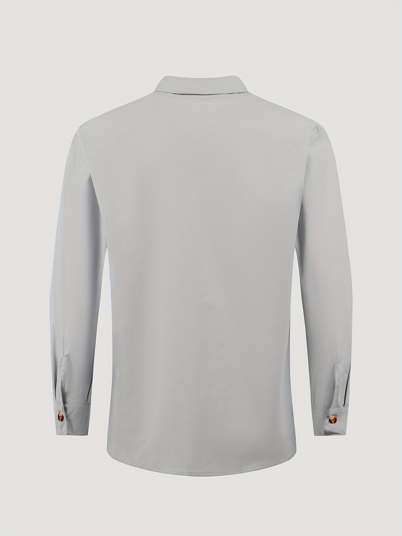 Men’s Beachwear Set - Long Sleeve Button-Up Shirt & Drawstring Trousers - Relaxed Fit