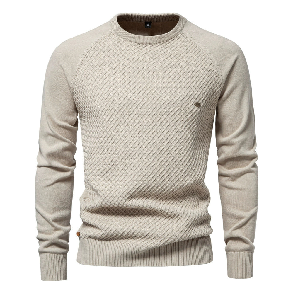 Men's knitted crew neck sweater