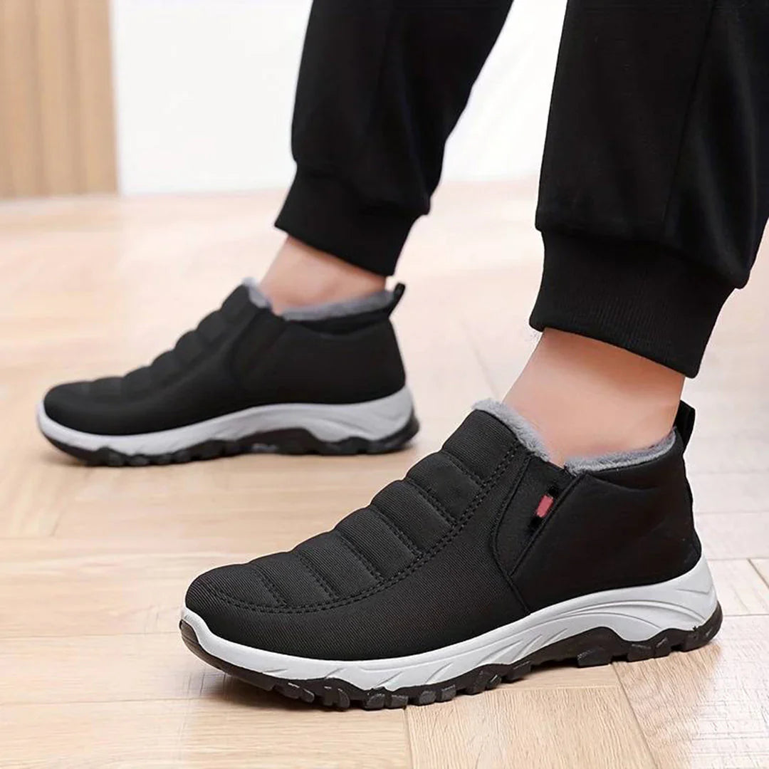 Men’s Slip-On Shoes – Quilted Upper – Cushioned Low-Top Fit – Breathable Fabric