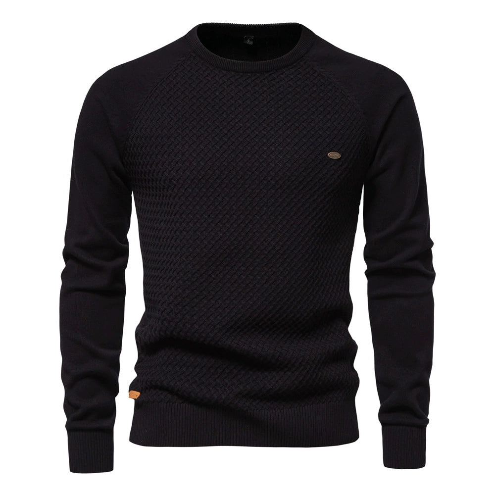 Men's knitted crew neck sweater