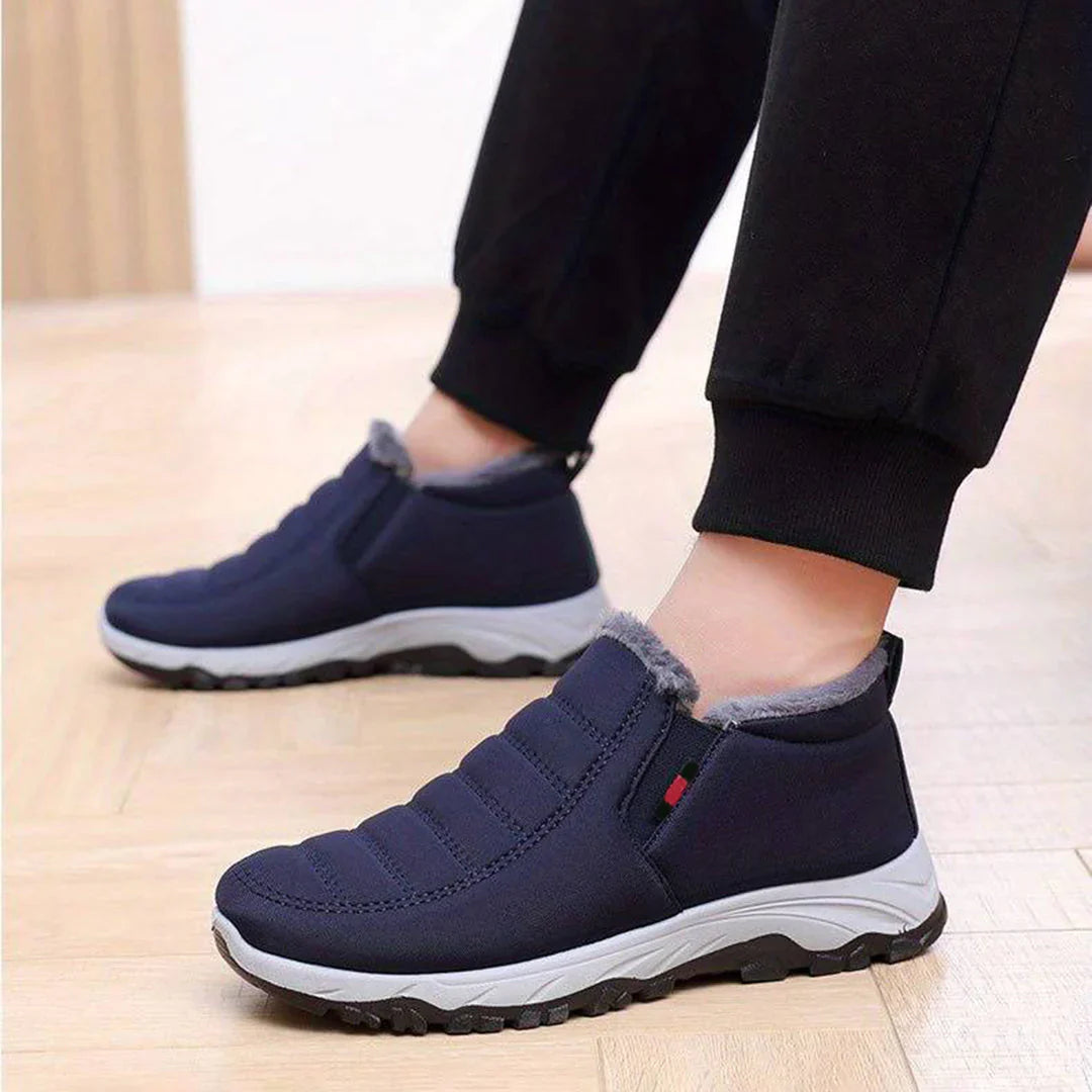 Men’s Slip-On Shoes – Quilted Upper – Cushioned Low-Top Fit – Breathable Fabric