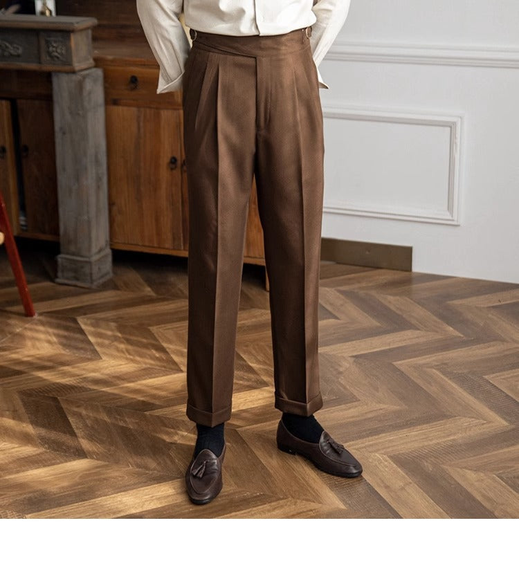 Men’s Tailored Trousers – Flat Front – Straight Leg Formal Fit
