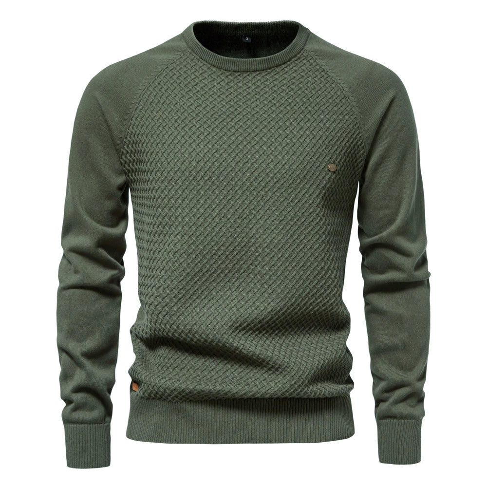 Men's knitted crew neck sweater
