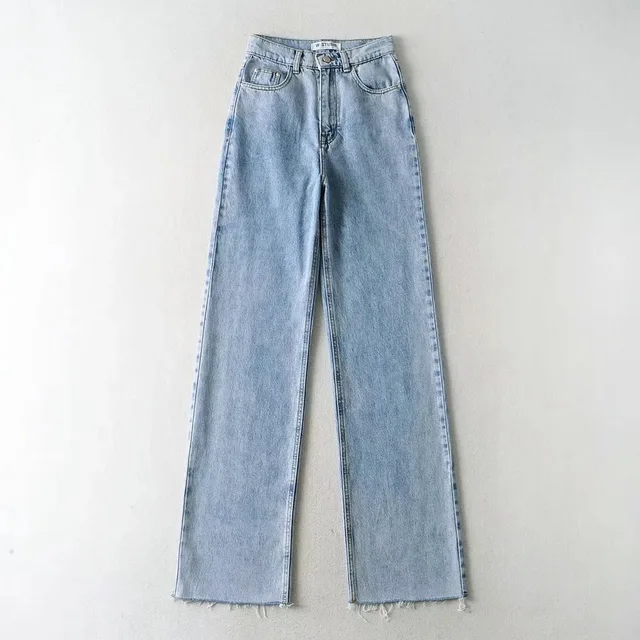 Women’s Wide-Leg Trousers – Relaxed Fit – Cotton Blend – Full Length – Front Pockets