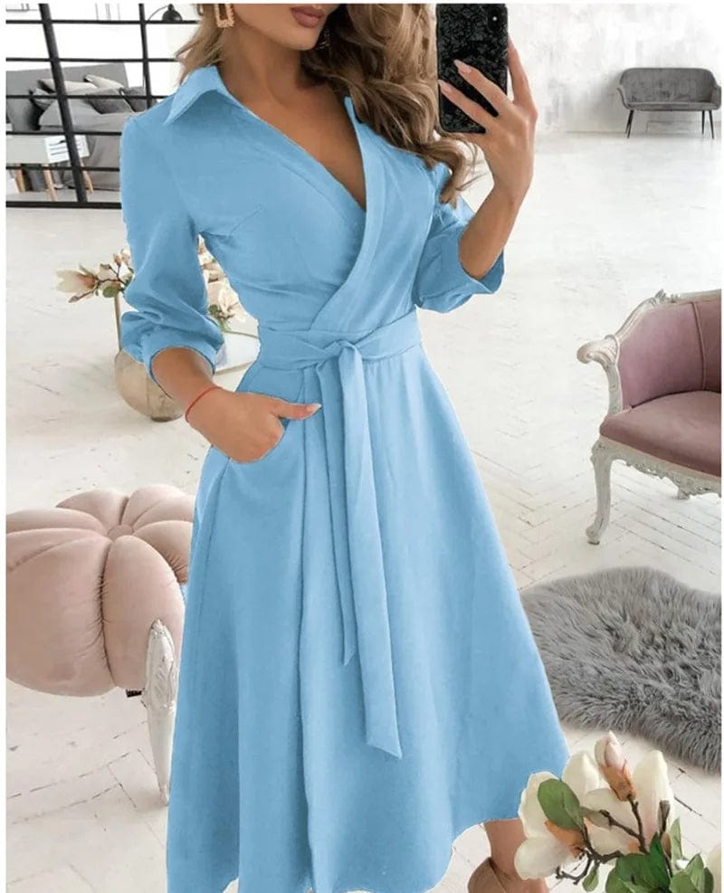Women's Midi Dress - Elegant Design - Formal & Evening Wear