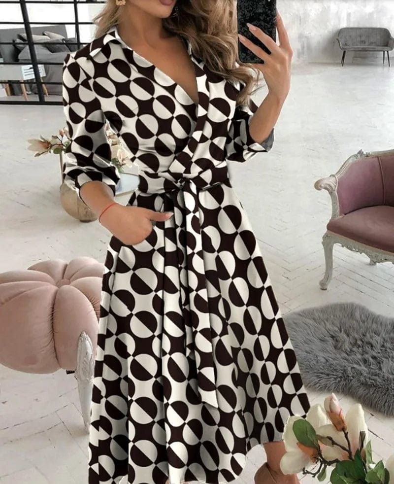 Women's Midi Dress - Elegant Design - Formal & Evening Wear