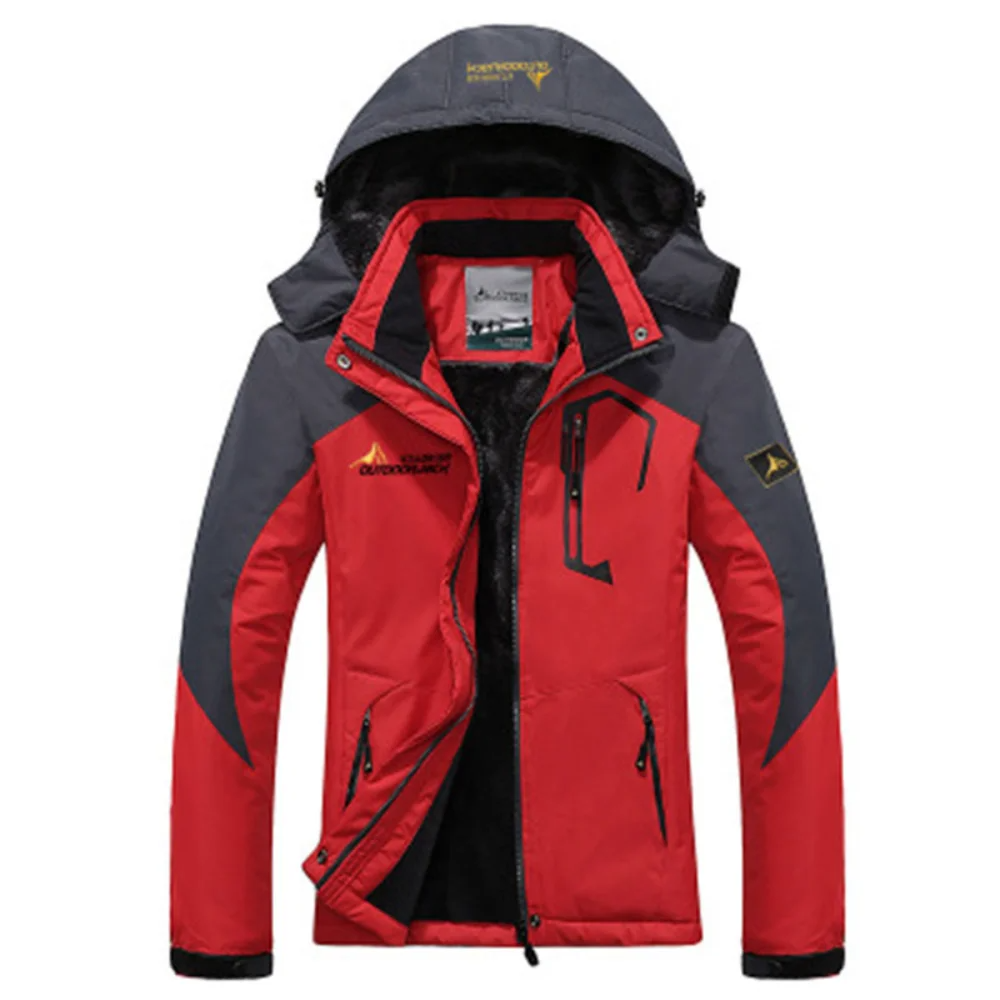 Men’s Parka Jacket – Windproof Shell – Fur Lined Hood – Standard Fit – Zipped Pockets