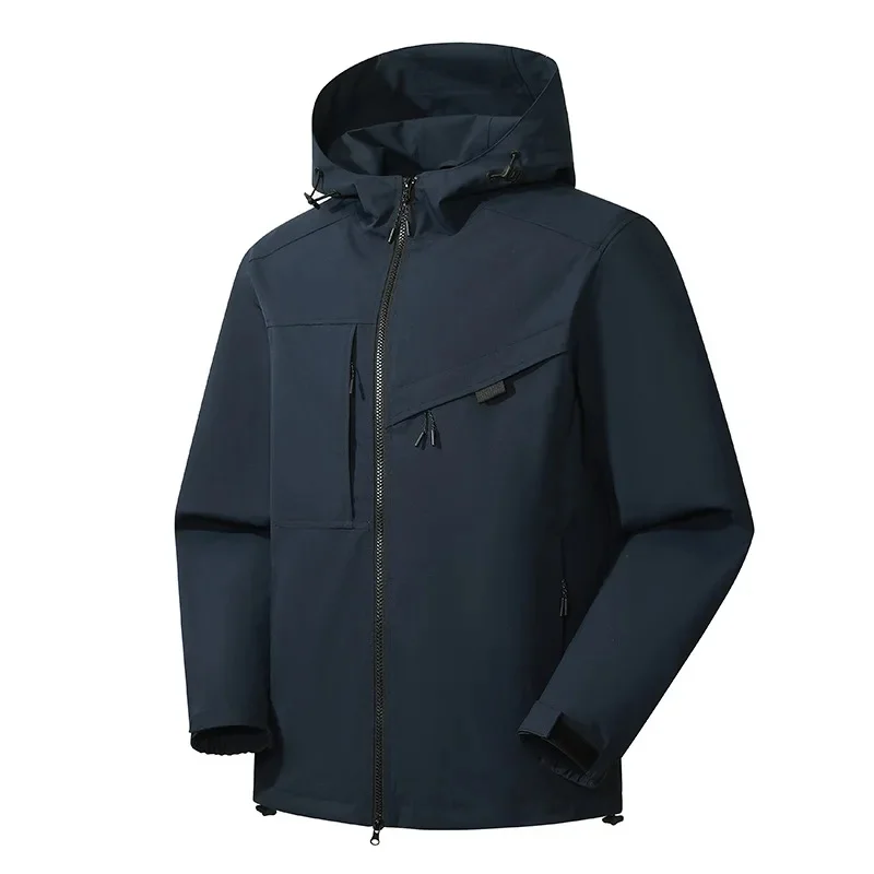 Men’s Jacket – Weather-Resistant – Relaxed Fit – Hooded – Zip Pockets – Hip Length