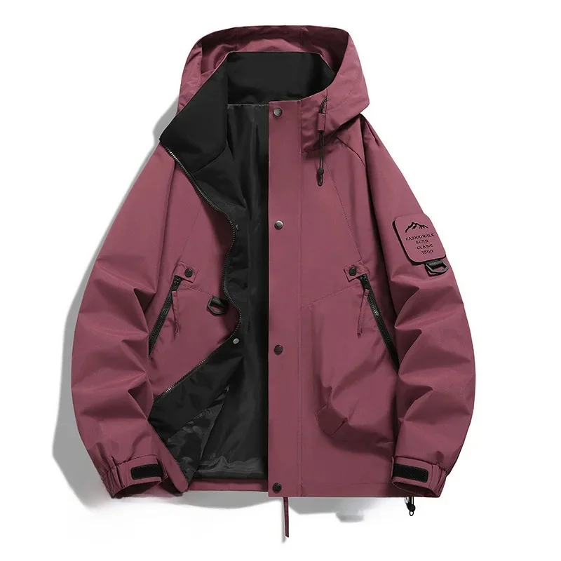 Men's Utility Jacket – Water Resistant – Multi Pocket – Adjustable Fit and Hood