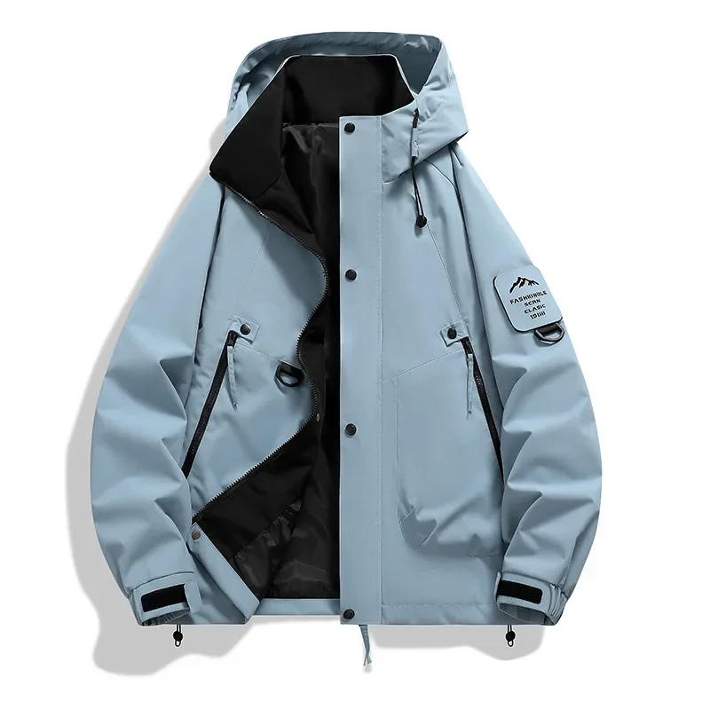 Men's Utility Jacket – Water Resistant – Multi Pocket – Adjustable Fit and Hood