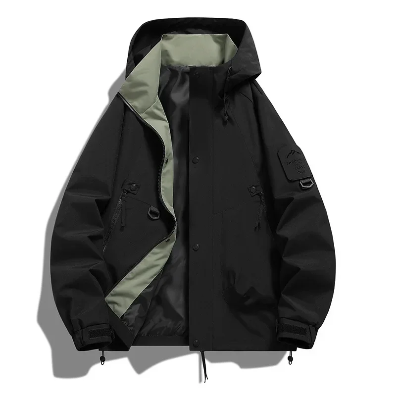 Men's Utility Jacket – Water Resistant – Multi Pocket – Adjustable Fit and Hood