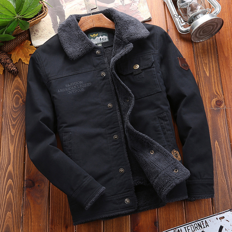 Men’s Jacket – Regular Fit – Plush Lining – Button Closure – Durable Casual Style