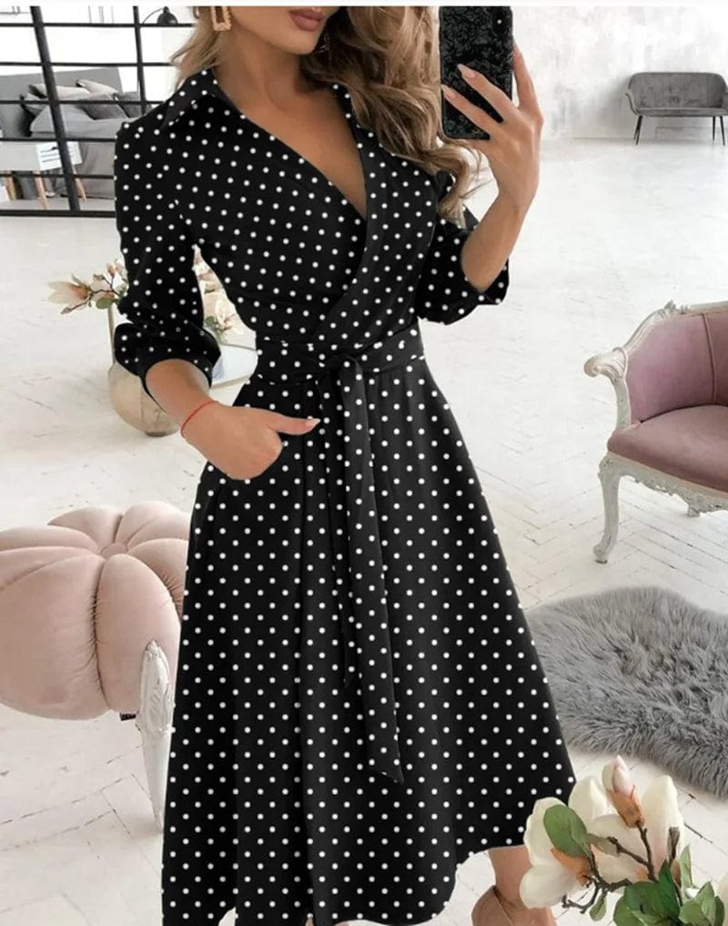 Women's Midi Dress - Elegant Design - Formal & Evening Wear