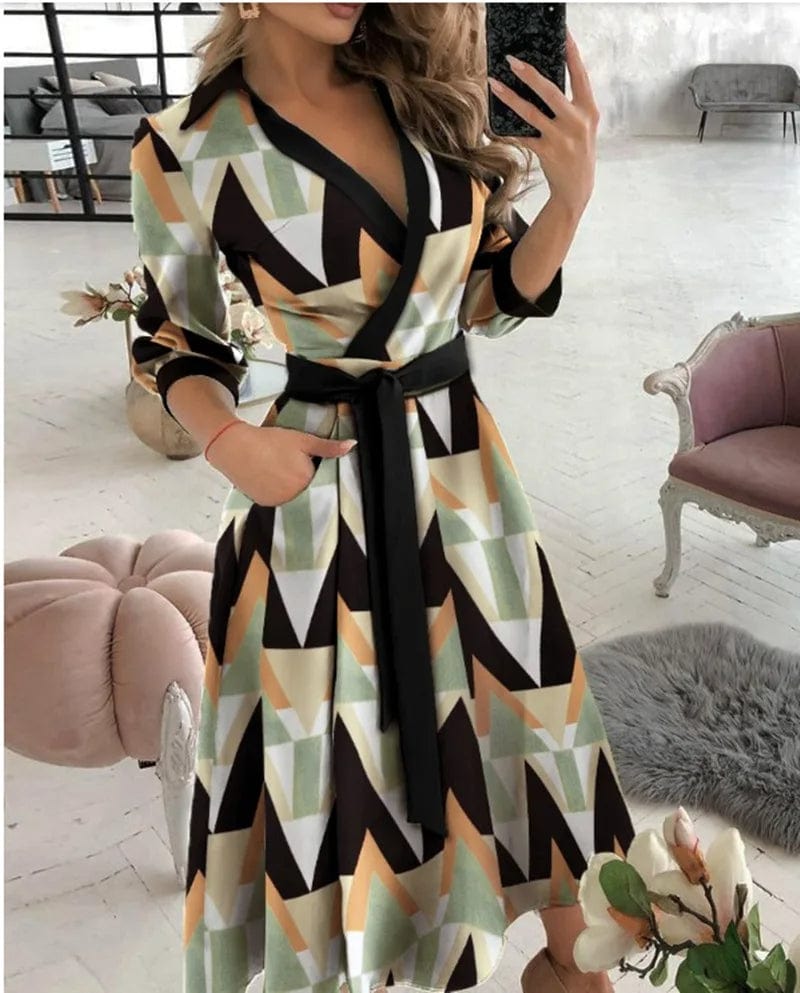 Women's Midi Dress - Elegant Design - Formal & Evening Wear