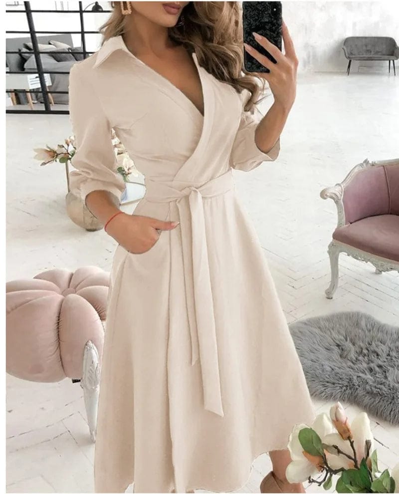 Women's Midi Dress - Elegant Design - Formal & Evening Wear