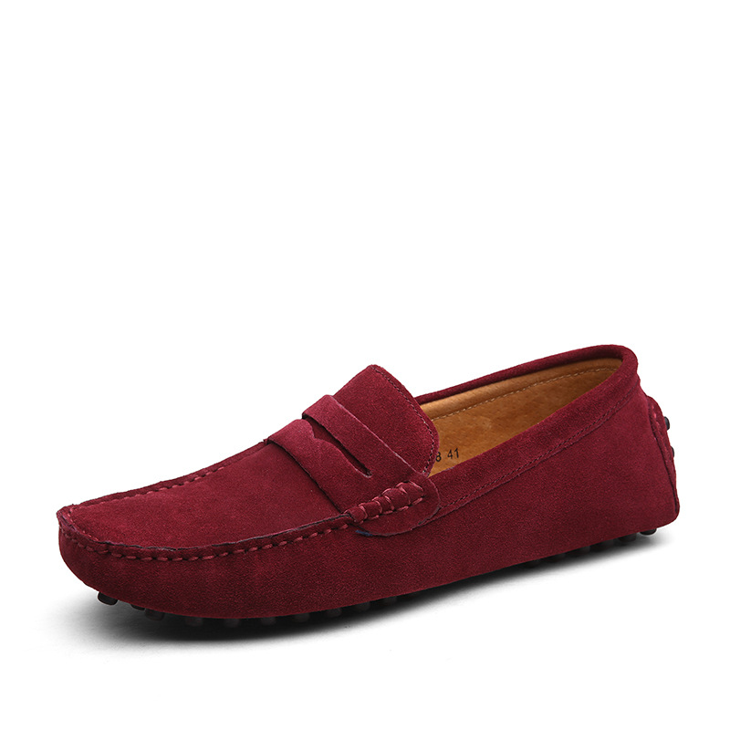 Men’s Loafers – Suede Feel – Slip-On – Moc Toe – Penny Strap – Gripped Sole