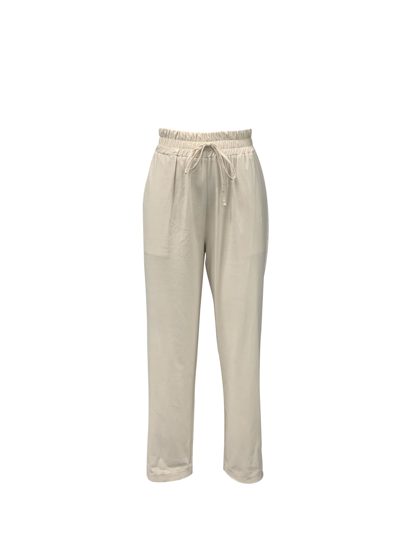 Women's Jogger Trousers - Breathable Cotton - Relaxed Fit - Drawstring Waist - Cuffed Ankles