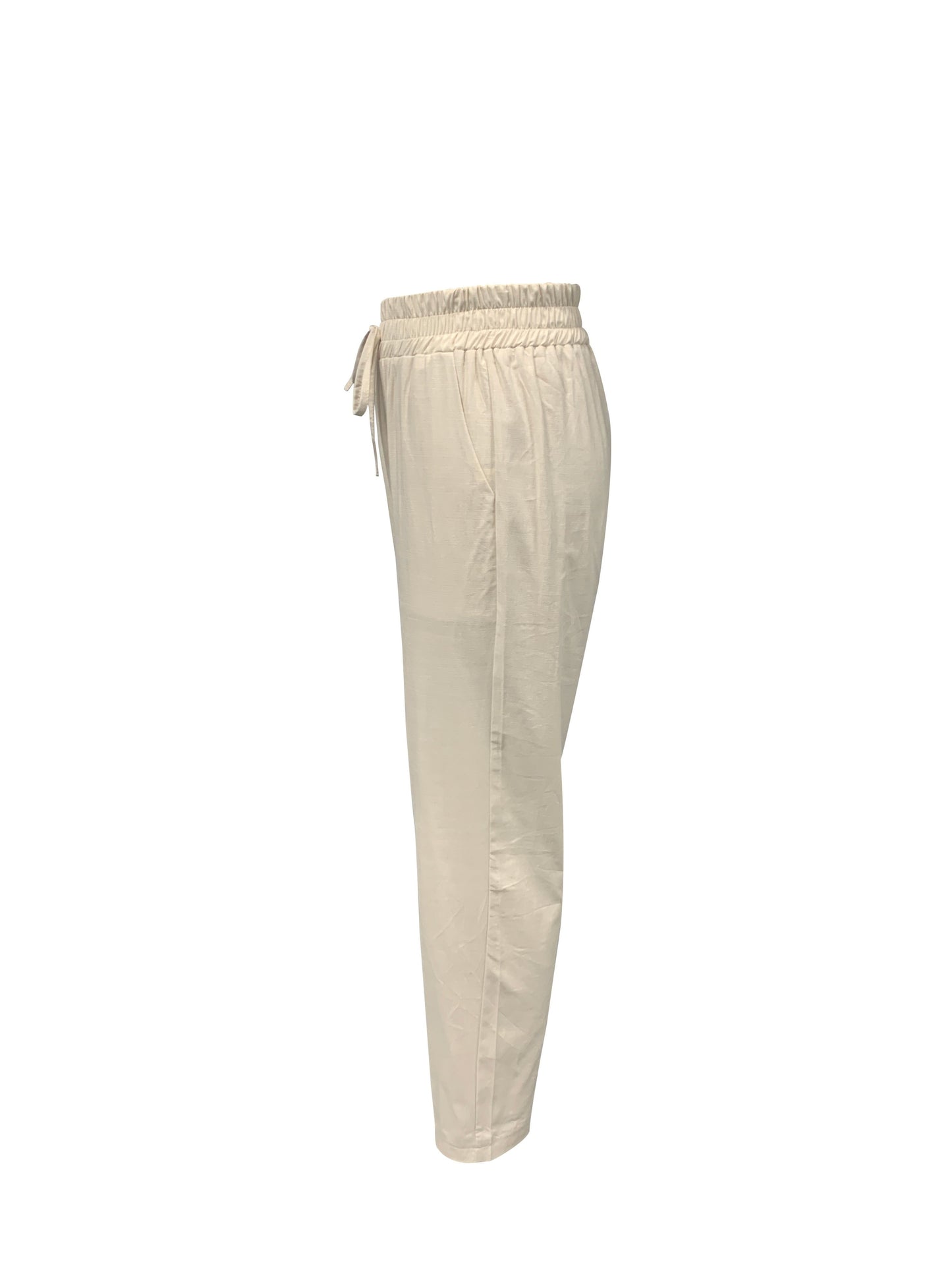 Women's Jogger Trousers - Breathable Cotton - Relaxed Fit - Drawstring Waist - Cuffed Ankles
