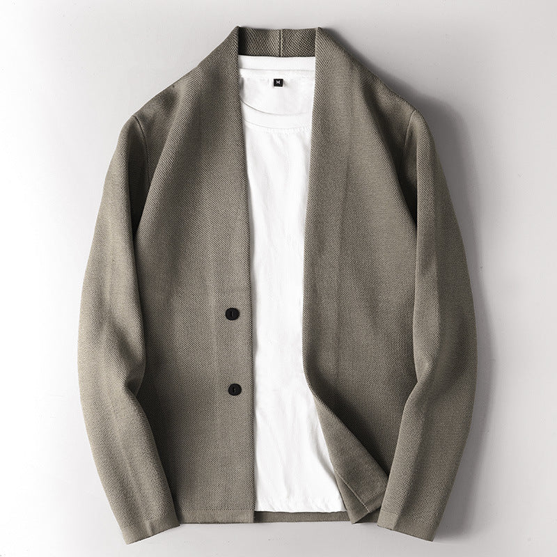 Men's Cardigan – Chunky Knit – Relaxed Fit – Shawl Collar – Button Front Casual Layer