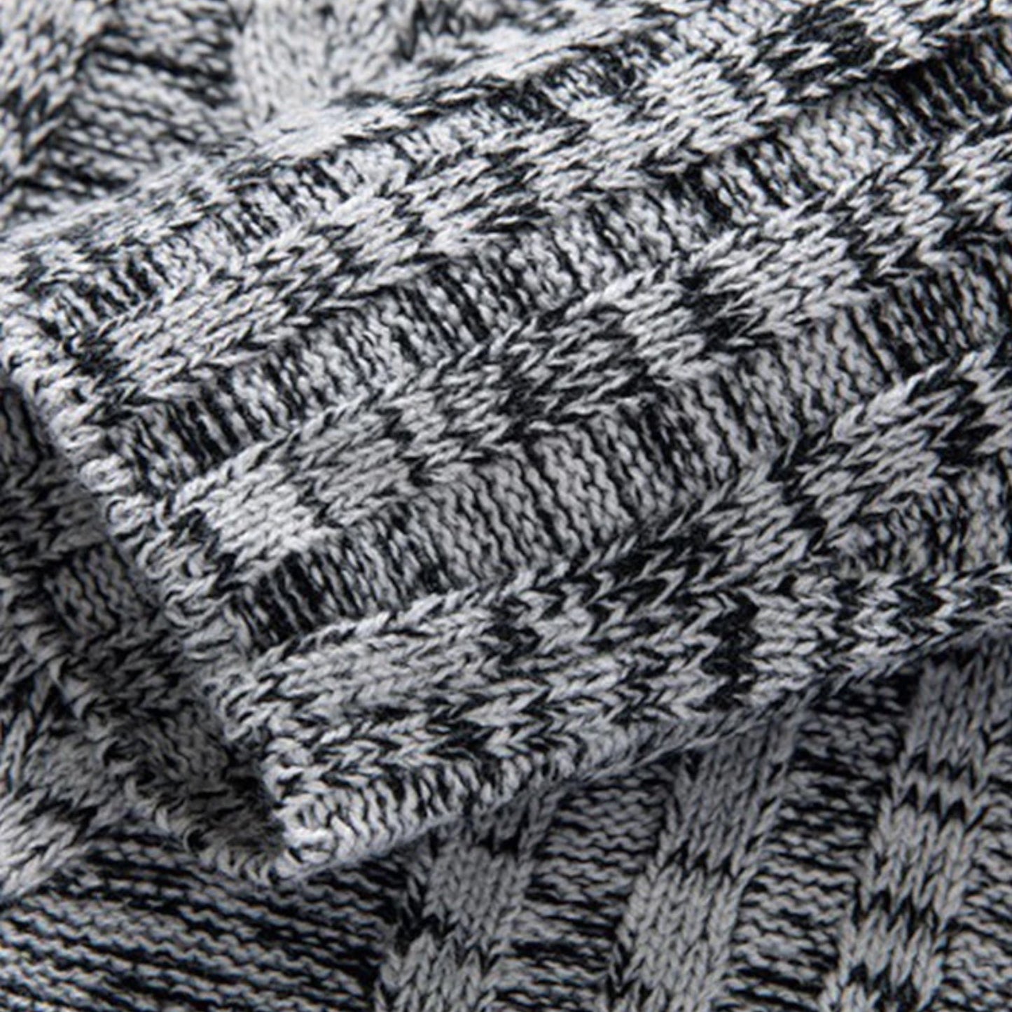 Men's knitted hooded sweater