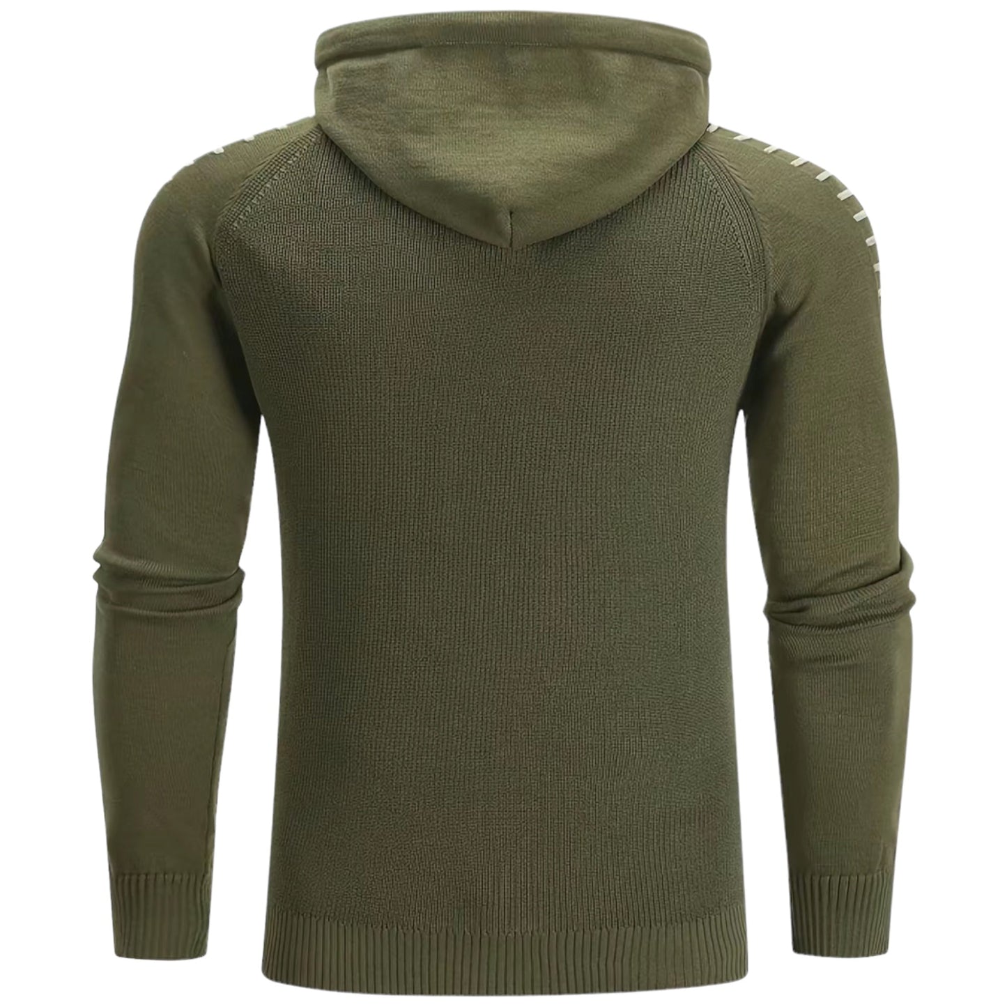 Men's knitted striped hoodie