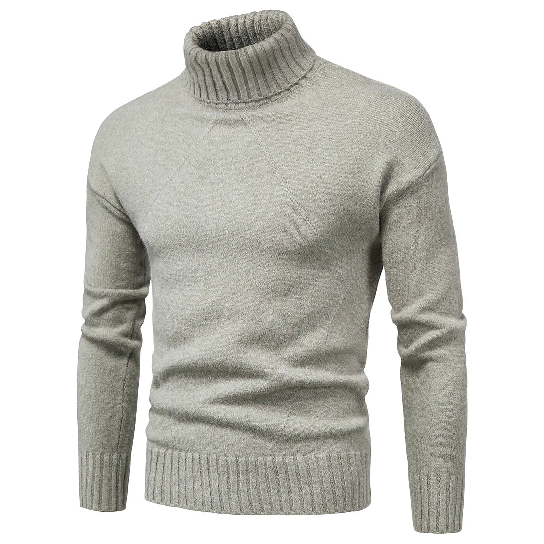 Men's high neck knitted sweater