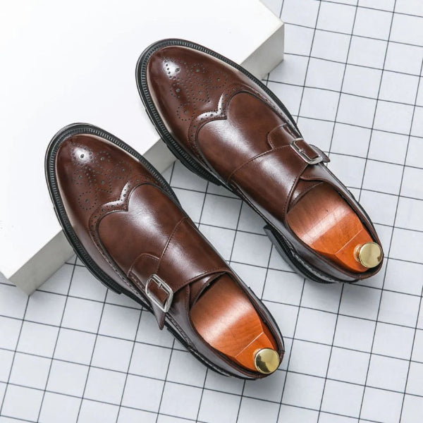 Men’s Oxford Shoes – Smooth Leather – Monk Strap – Wingtip Brogue – Formal Fit
