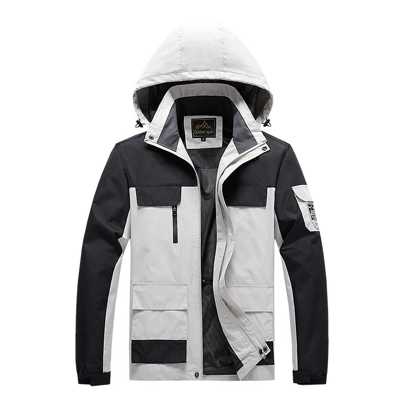 Men’s Utility Jacket – Wind Resistant – Breathable Mesh Lining – Multi Pockets – Regular Fit
