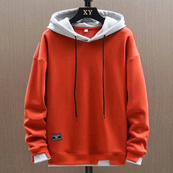 Men’s Hoodie – Relaxed Fit – Cotton Blend – Drawstring Hood – Ribbed Cuffs & Hem