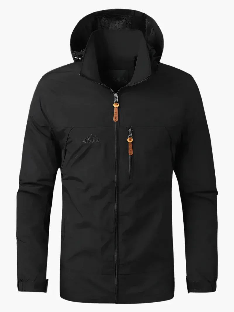 Men’s Hiking Jacket – Waterproof – Windproof – Regular Fit – Hooded Technical Outdoor Wear